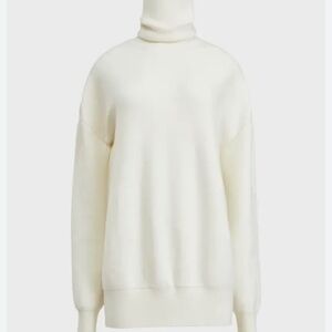 Khaite Esmane Wool Turtleneck Sweater Cream Xs